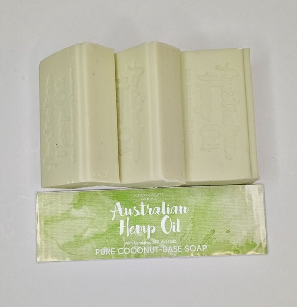 Cloverfields Australian Hemp Oil Soap 3 x 150g Bars Carousel 1