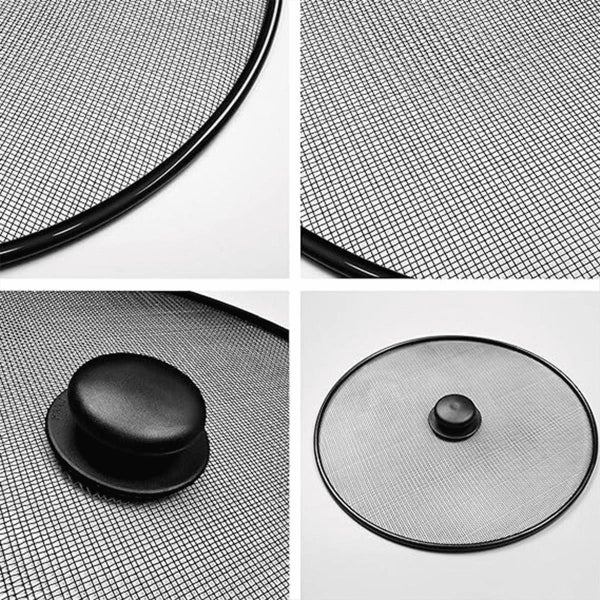 3Pcs Kitchen Splash Guard Splatter Screens Frying Pan Grease Screen Mesh Oil Carousel 2
