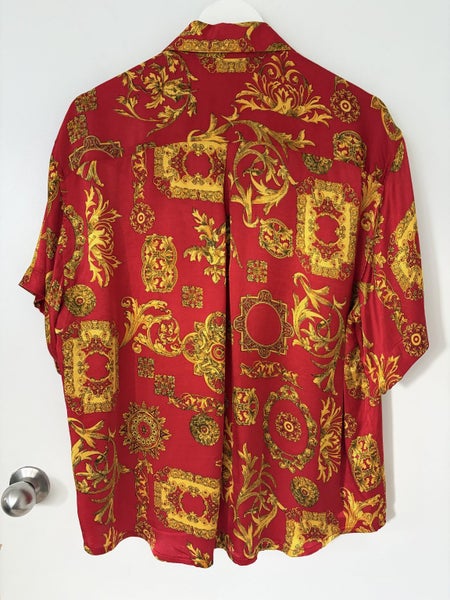 Gianni Versace vintage baroque mens shirt made in Italy Carousel 2