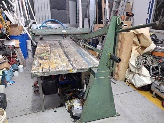2.4m x 1.2m Guillotine and Folder for 0.55 Galvanised Iron. Carousel 2