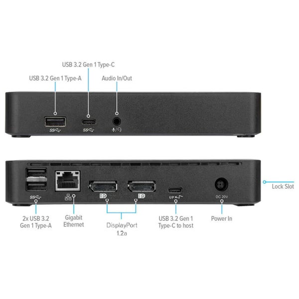 Targus DOCK315 USB-C & USB 3.0 Dual 4K DisplayLink Docking Station with 65W Carousel 2