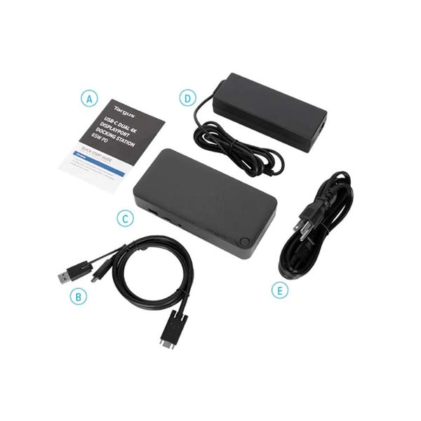 Targus DOCK315 USB-C & USB 3.0 Dual 4K DisplayLink Docking Station with 65W Carousel 9