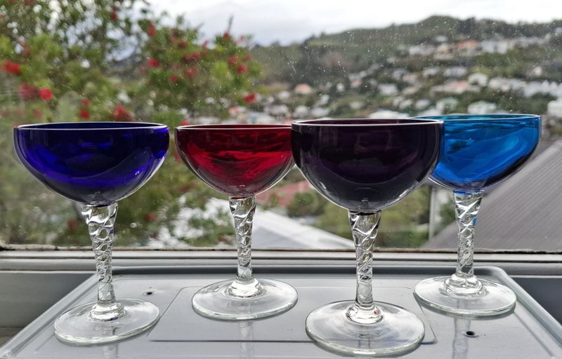 4 x unbranded old-style colourful little coupes