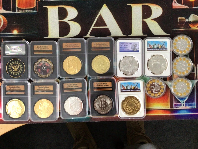 SILVER AND GOLD PLATED COIN COLLECTION UP FOR GRABS $1AUCTION Carousel 1