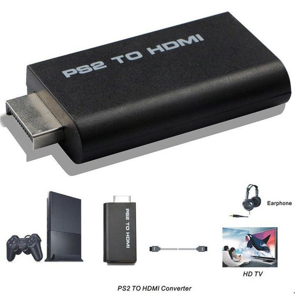 PS2 To HDMI 480i/480p/576i Audio Video Converter Adapter With 3.5mm Audio Output Carousel 1