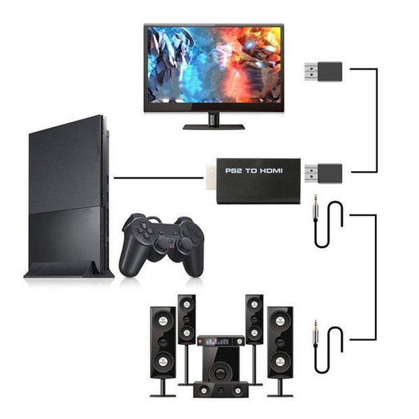 PS2 To HDMI 480i/480p/576i Audio Video Converter Adapter With 3.5mm Audio Output Carousel 2