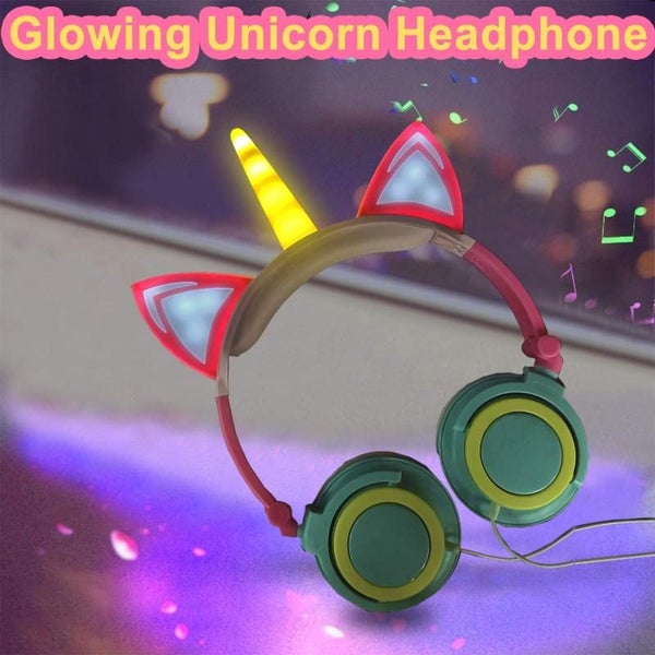 Kids Cat Ear Headphones Wired Adjustable for Boys Girls Tablet Kids Headband Ear Carousel 2