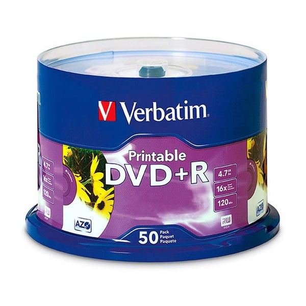 Verbatim 4.7GB DVD+R Spindle, 50 Pack, Model 95136 Carousel 1