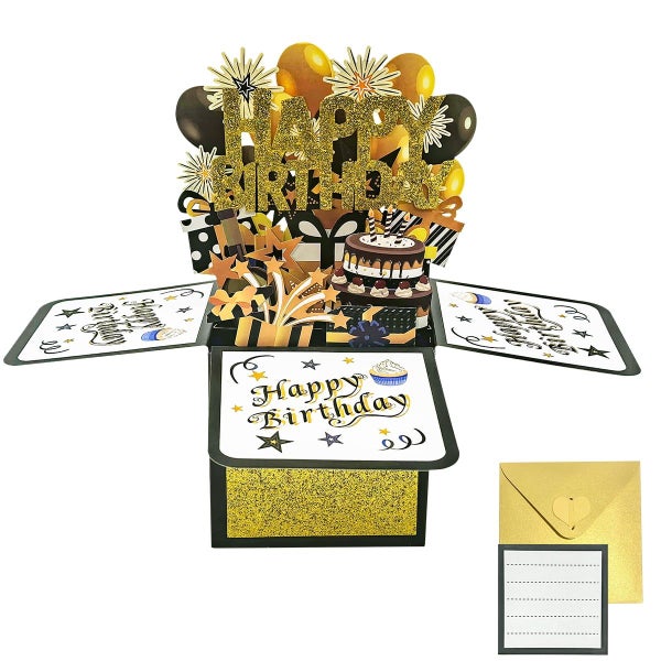 Birthday Pop Up Card 3D Birthday Gift Box for Adults and Kids with Envelope Carousel 1