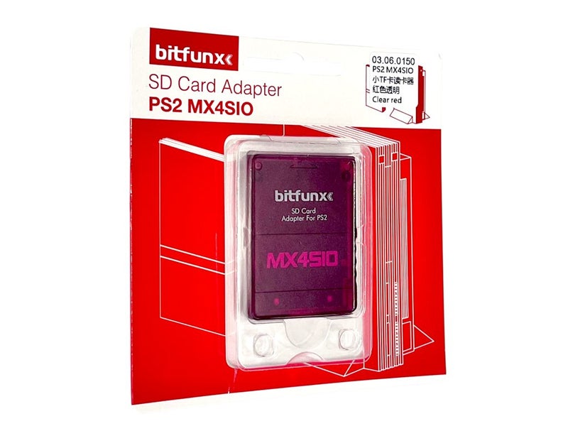 Bitfunx PS2 MX4SIO SD Card Adapter - Clear Violet (NEW SEALED) Carousel 1