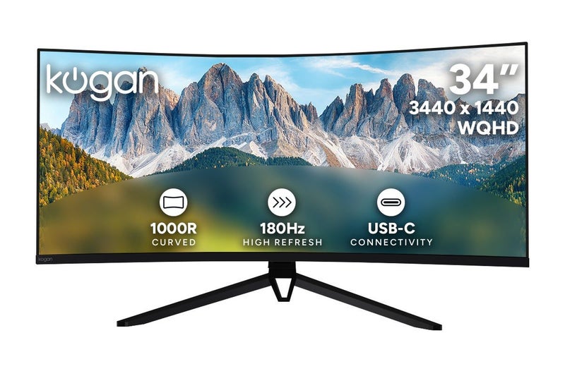 Kogan Infinity 34" Curved Ultrawide WQHD 180Hz USB-C Monitor (3440 x 1440), 34 Carousel 1
