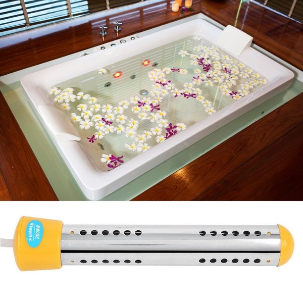 1.5m 2000W High Power Protective Cover Immersion Heater Water Heating Rod Yellow Carousel 3