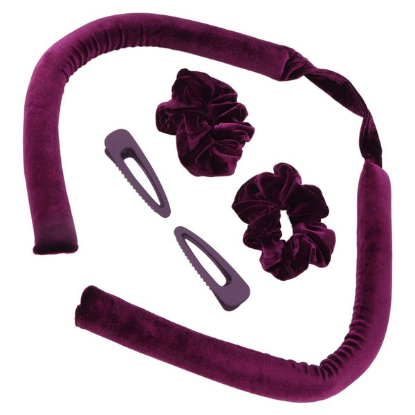 heatless curling rod curling rod headband heatless hair curler hair curl ribbon Carousel 1