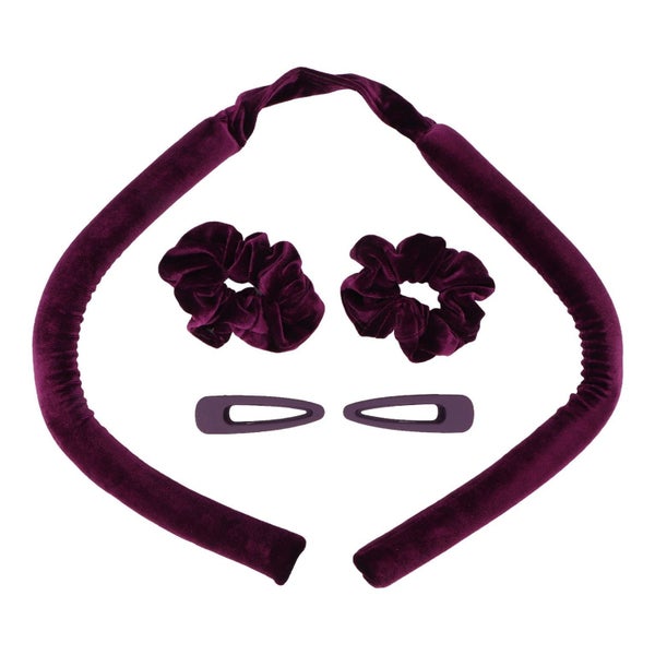 heatless curling rod curling rod headband heatless hair curler hair curl ribbon Carousel 4