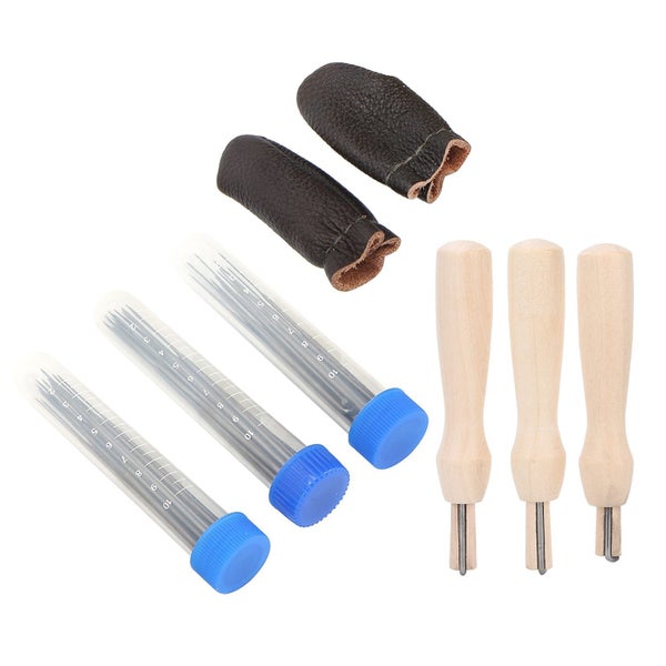 Felting Needle Kit Wool Felt Supplies with Poking Needles Wood Stamp Finger Carousel 3