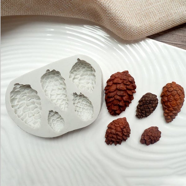 Pine Cone Shaped Mould Silicone Mold Fondant Cake Decorating Tool Carousel 1
