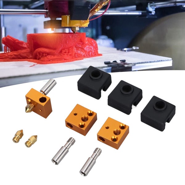 Silicone Insulation Sleeves Aluminum Heater Blocks 3D Printer Extruder Kits Part Carousel 1