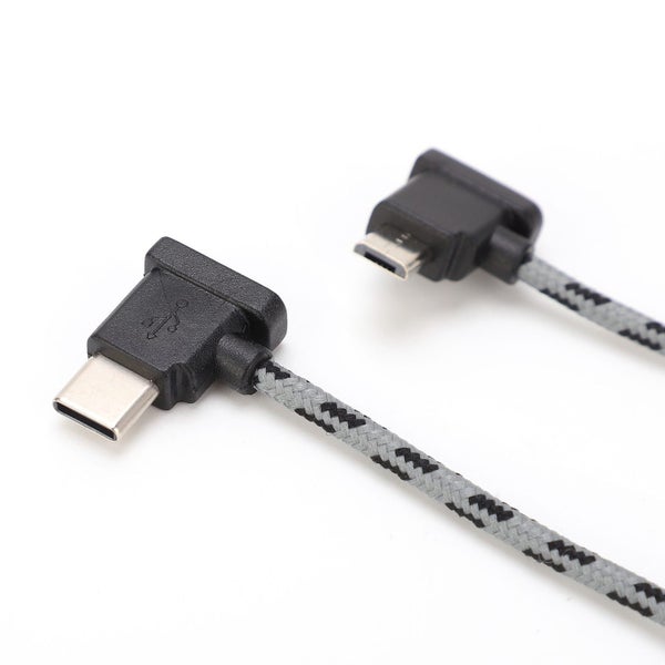 Right Angle Type C to Micro USB Data Cable Remote Controller Carousel 1