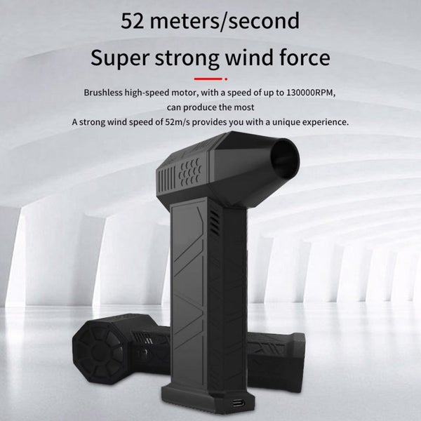 jet fan 000rpm turbofan type-c charging jet fan Handheld Turbo Fan 52M/S 130000 Carousel 1