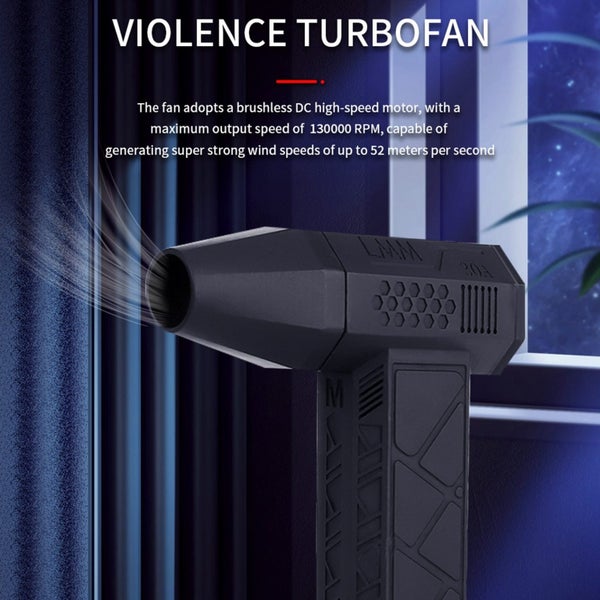 jet fan 000rpm turbofan type-c charging jet fan Handheld Turbo Fan 52M/S 130000 Carousel 5