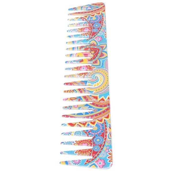 wide tooth comb Wide Tooth Comb Exquisite Pattern Travel Portable Hair Carousel 1