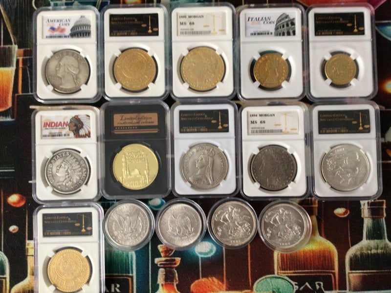 SILVER AND GOLD PLATED COIN COLLECTION UP FOR GRABS $1AUCTION Carousel 1