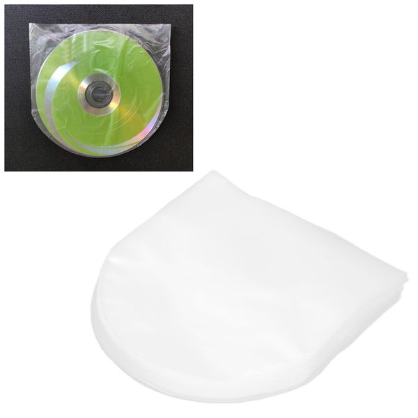 200PCS CD/DVD Film Bag Inner Sleeves Transparent Plastic Sleeve for 5in Carousel 3