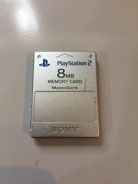 PS2 8mb Sony silver Memory Card. Rare Carousel 1