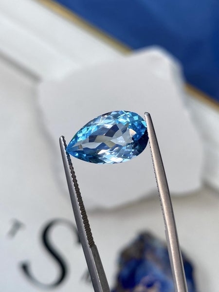 $1RES ~ $1200 Buy Now * 7.03ct Swiss Blue Topaz Carousel 1
