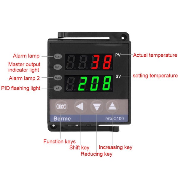 Digital PID Temperature Controller Thermostat Carousel 5