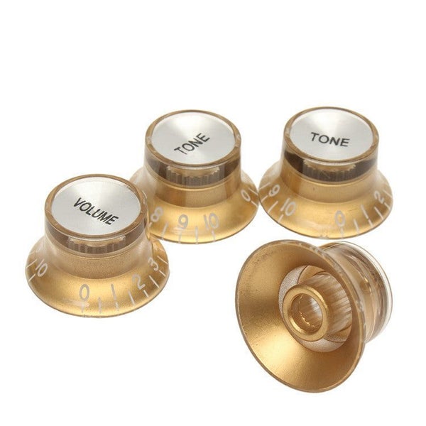 2 Volume& 2 Tone Gold Guitar Knob for LP/SG Style Electric Guitar Carousel 1