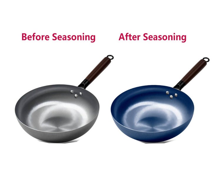 Carbon Steel Wok With with Lid Pre-Seasoned 30cm Carousel 4