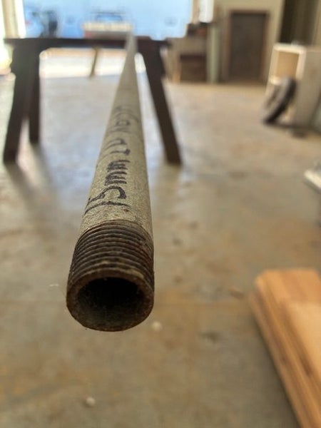 PIPE, GALVANISED, approximately 15mm ID 22mm OD 6.5M long Carousel 2