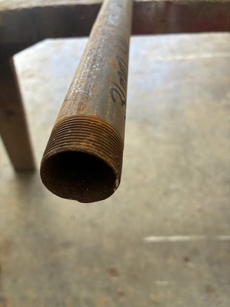 PIPE, BLACK STEEL, approximately 27mm ID. 31mm OD 3.79M long Carousel 2