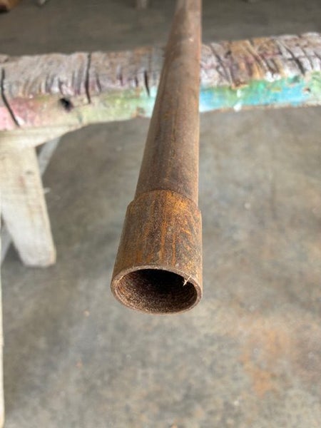 PIPE, BLACK STEEL, approximately 27mm ID. 31mm OD 3.79M long Carousel 4