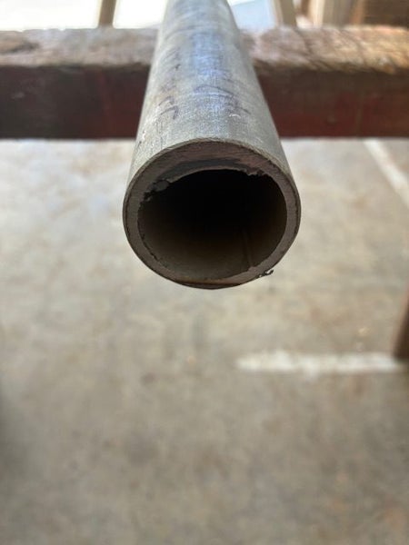 PIPE, GALVANISED approximately 35mm ID 43mm OD 2.49m long. Carousel 2