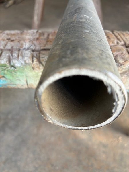 PIPE, GALVANISED approximately 35mm ID 43mm OD 2.47M long. Carousel 3