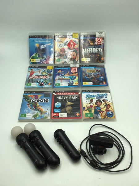 * AWESOME PS3 Move / PS Move Bundle incl Wands & 9 Great Games! * Carousel 1