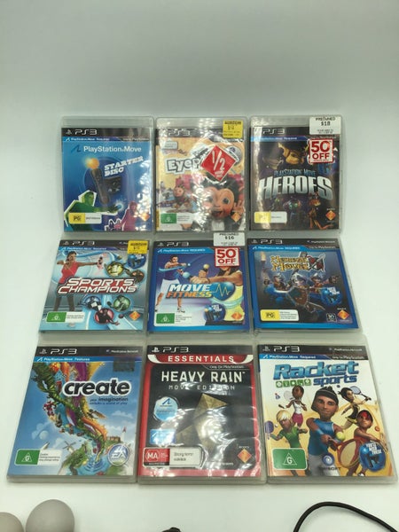 * AWESOME PS3 Move / PS Move Bundle incl Wands & 9 Great Games! * Carousel 2