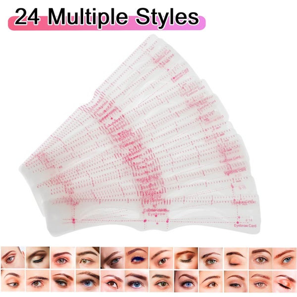 24pcs Eyebrow Stencil, Reusable Eyebrow Trimming Tool for Women, Eyebrow Te Carousel 2