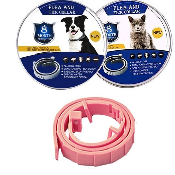 Pet Anti-Flea Tick Collar Anti-Parasite 8 Months Protection Adjustable D Carousel 1