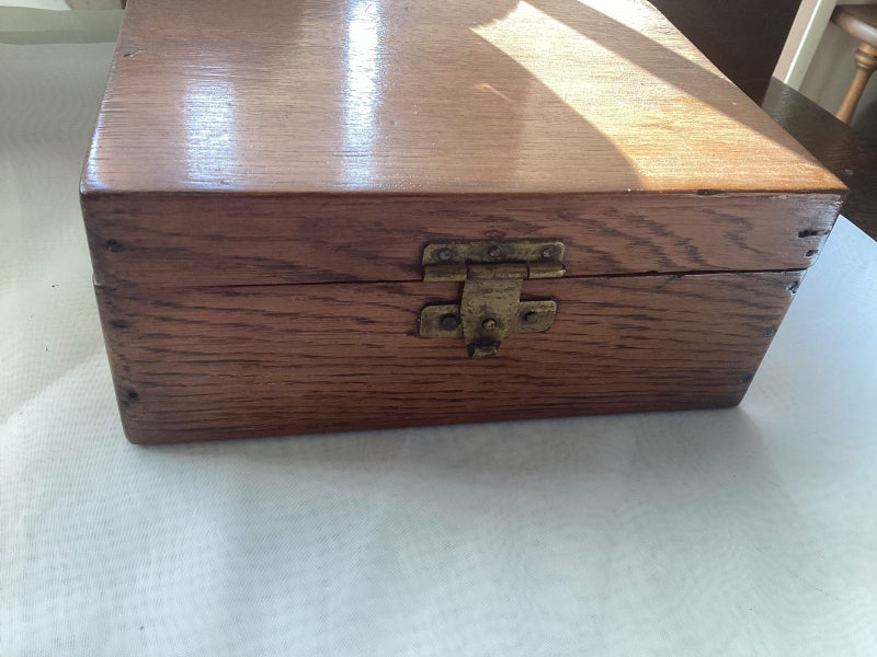 Antique Jewellery box antique oak Carousel 9