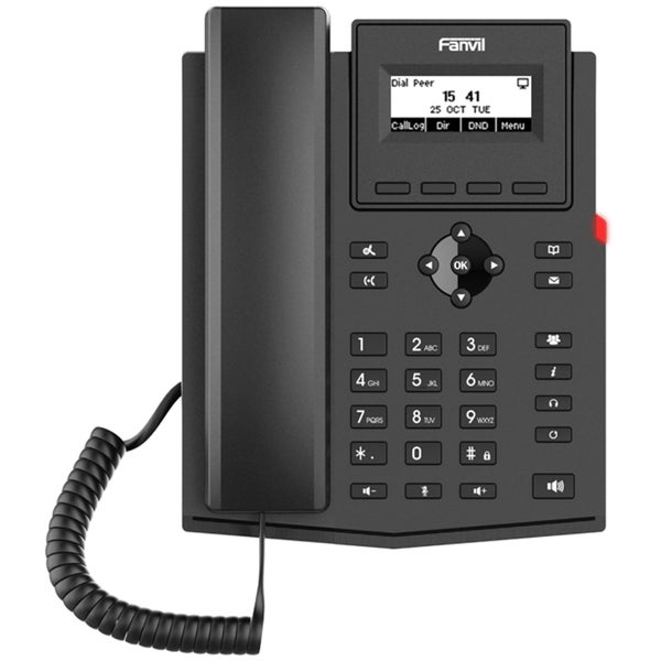 Fanvil X301P SIP phone - 2.3" with HD audio, dual 10/100 Mbps network ports & Carousel 2