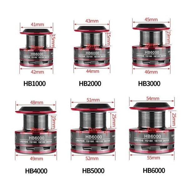 LINNHUE Fishing Reel 500-7000 Spinning Reel Metal Spare Spool Saltwater R Carousel 6