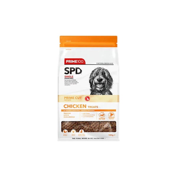 Prime 100 Spd Cut Chicken Treats - 100g Carousel 1
