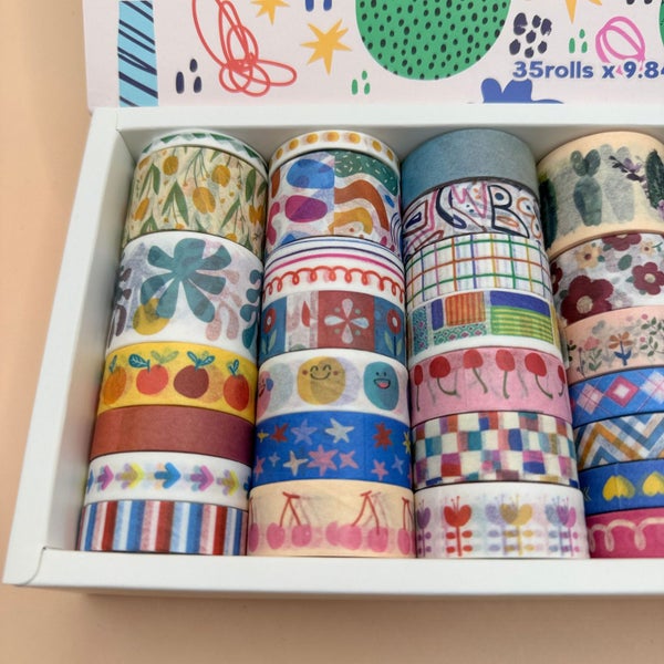 Emmoolife Washi Tape Set - 35 Rolls x 9.84ft Carousel 2