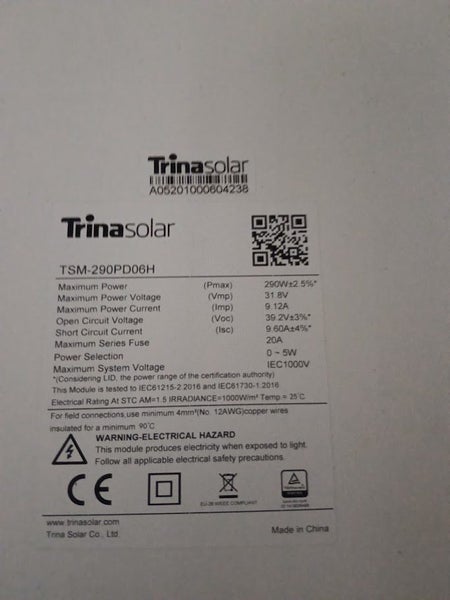 Trina Solar 290W Solar Panel – TSM-290PD06H Carousel 3