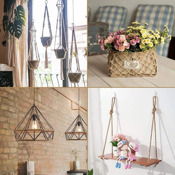 1-14mm Natural Jute Twine Vintage Jute Rope Cord String Twine Burlap For Carousel 6