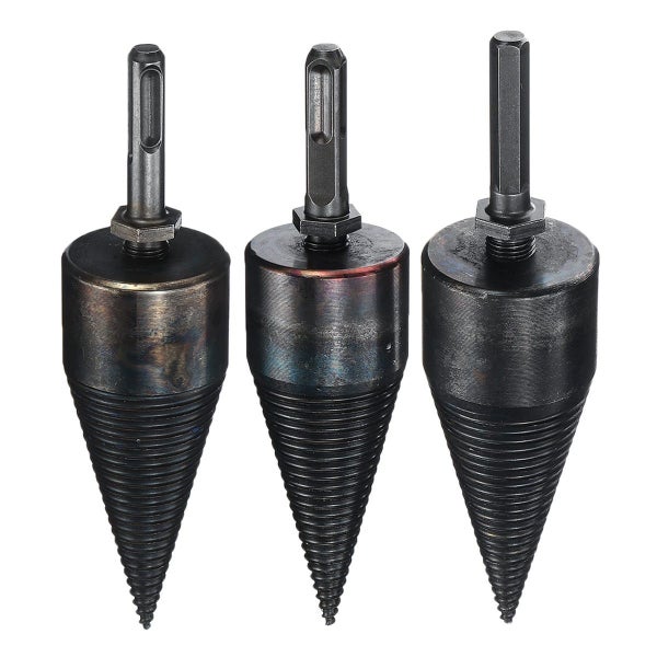 45mm HSS Firewood Splitting Drill Bit Hard Wood Cone Splitter Bit for Electric D Carousel 1