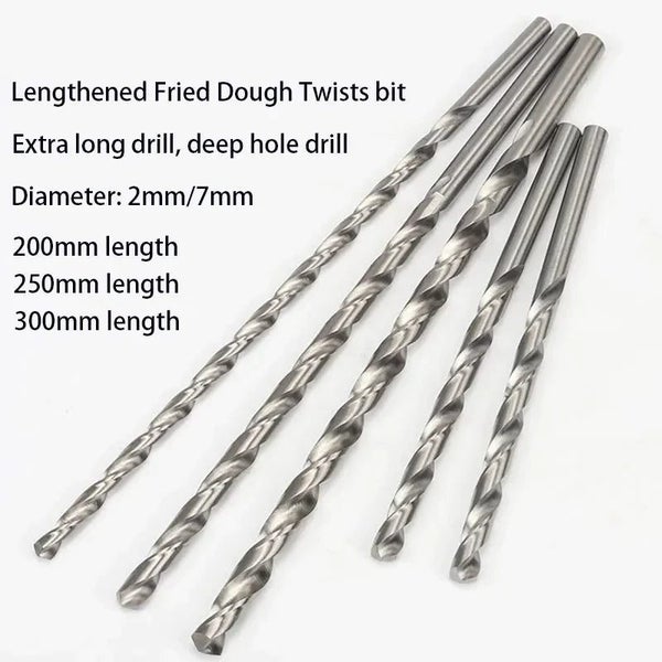 2/7mm Long 200mm 250mm 300mm Ultra Long High-Speed Steel Drill Bit Set H Carousel 1